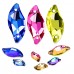 DZ 3064 12*6mm 20*9mm 30*14mm leaf shape crystal sew on stone 